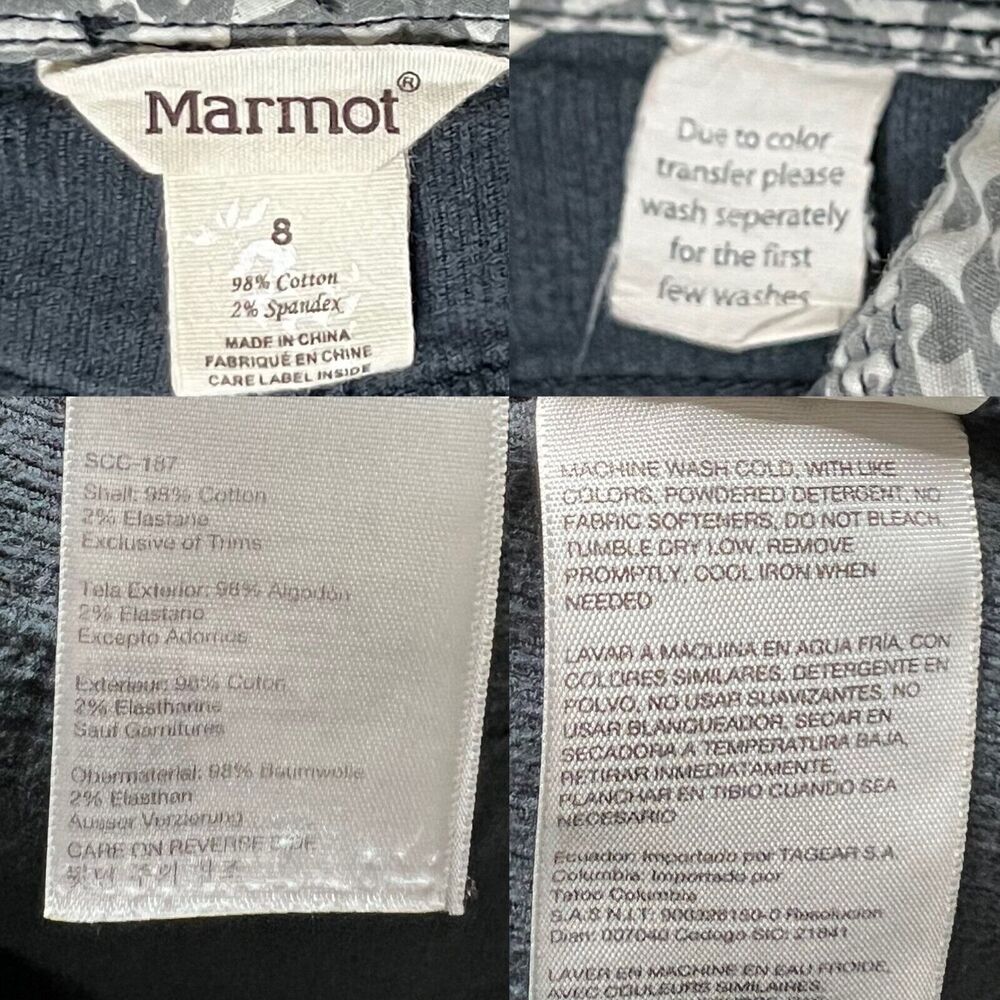 Marmot Women's Ashley Dark Blue Corduroy Retro Jean Style Mini Skirt Size 8 - Picture 13 of 14